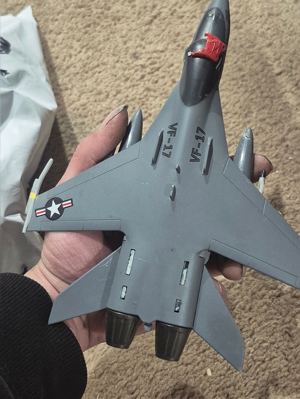 Kids Toy Military Fighter Jet - Gray movie cars